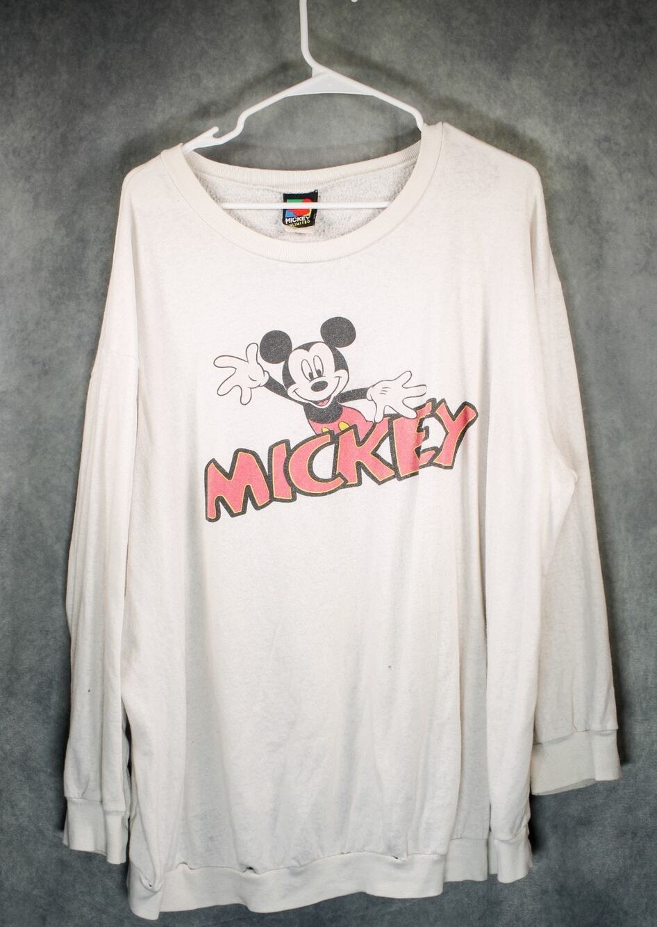 Vintage 90s Mickey Unlimited Disney Crewneck Sweatshirt Paper Thin Distressed XL